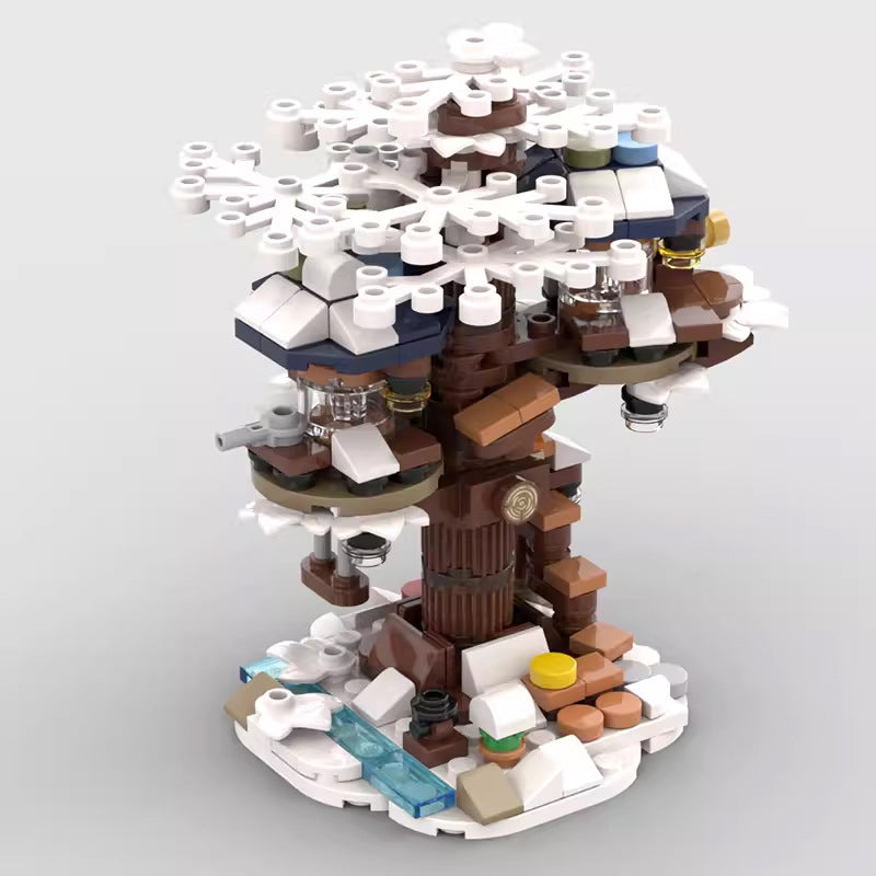 Mini Winter Tree House Building Kit | LEGO-Compatible MOC - 2