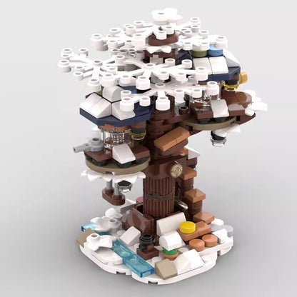 Mini Winter Tree House Building Kit | LEGO-Compatible MOC - 2