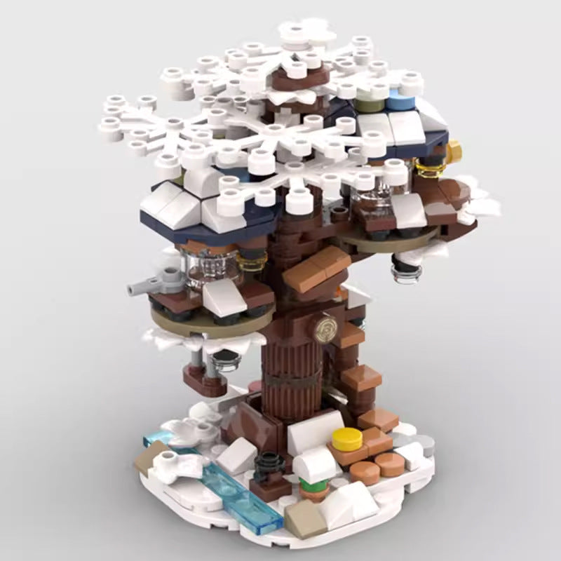 Mini Winter Tree House Building Kit | LEGO-Compatible MOC - 3