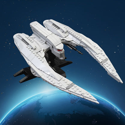 Minifig-Scale MK II Fictional Sci-Fi Starfighter Building Kit | LEGO-Compatible MOC - 1