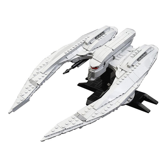 Minifig-Scale MK II Fictional Sci-Fi Starfighter Building Kit | LEGO-Compatible MOC - 2