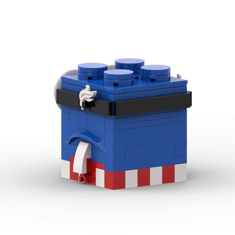 minion captain america building set | lego-compatible moc toy - 3