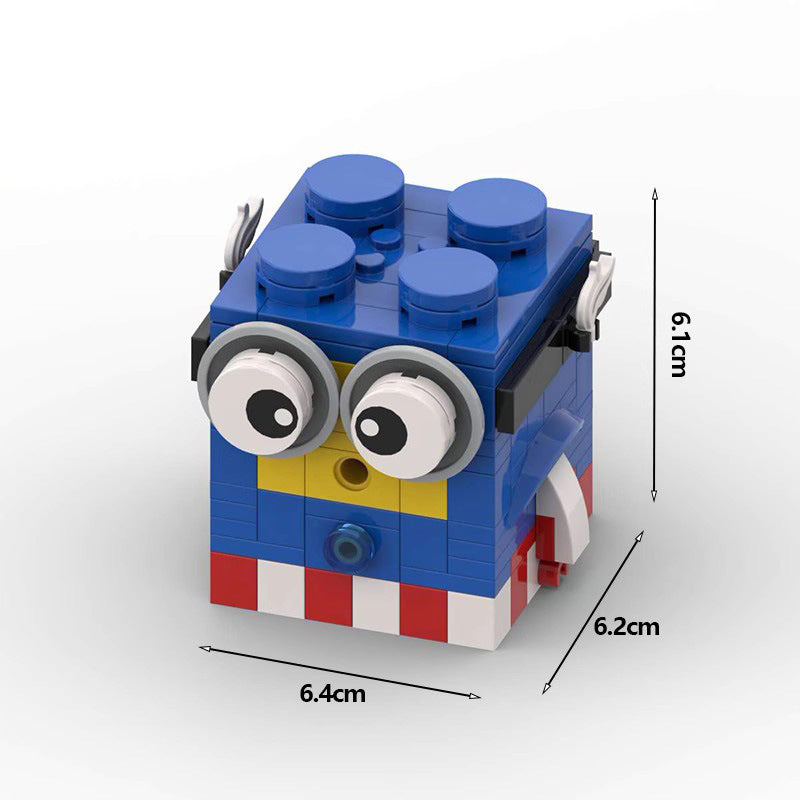 minion captain america building set | lego-compatible moc toy - 4