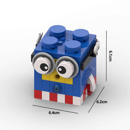 minion captain america building set | lego-compatible moc toy - 4