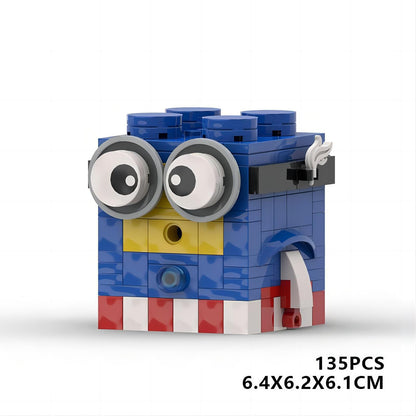 minion captain america building set | lego-compatible moc toy - 5