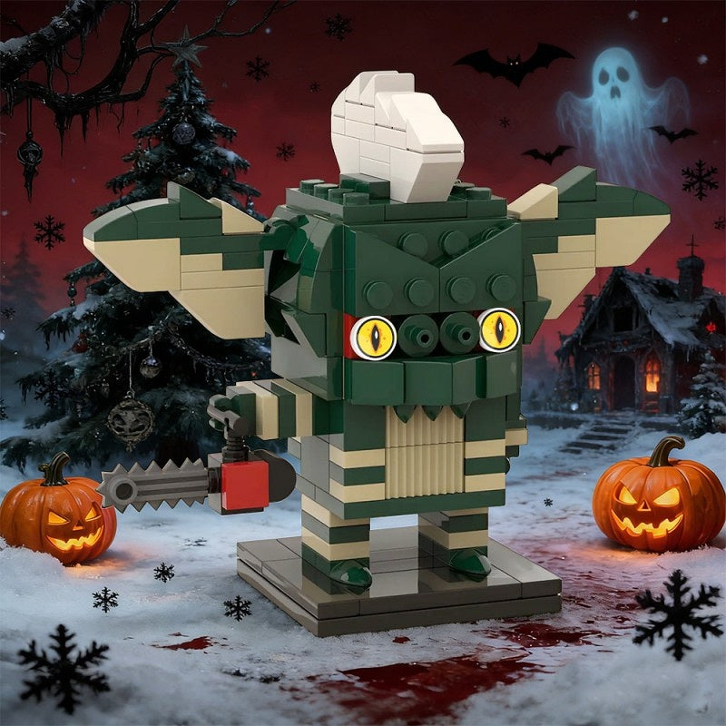 Mischievous Green Creature Monster Figure Building Kit | LEGO-Compatible MOC - 1