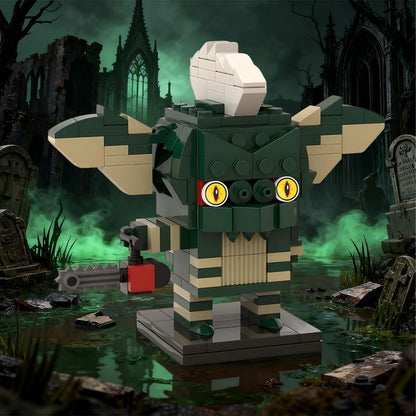 Mischievous Green Creature Monster Figure Building Kit | LEGO-Compatible MOC - 2