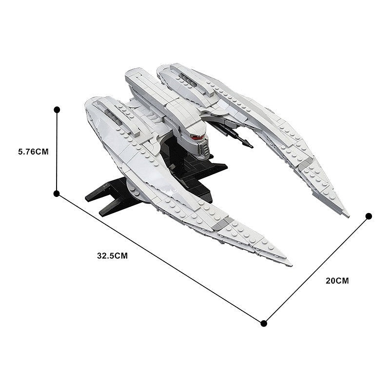 MK II Sci-Fi Starfighter MOC Spaceship Building Kit  - 3
