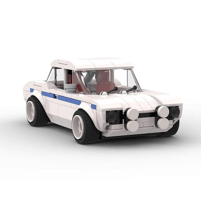 MK1 Classic Rally Car MOC Building Kit | 8-Wide Vintage Racing Vehicle Model - 3