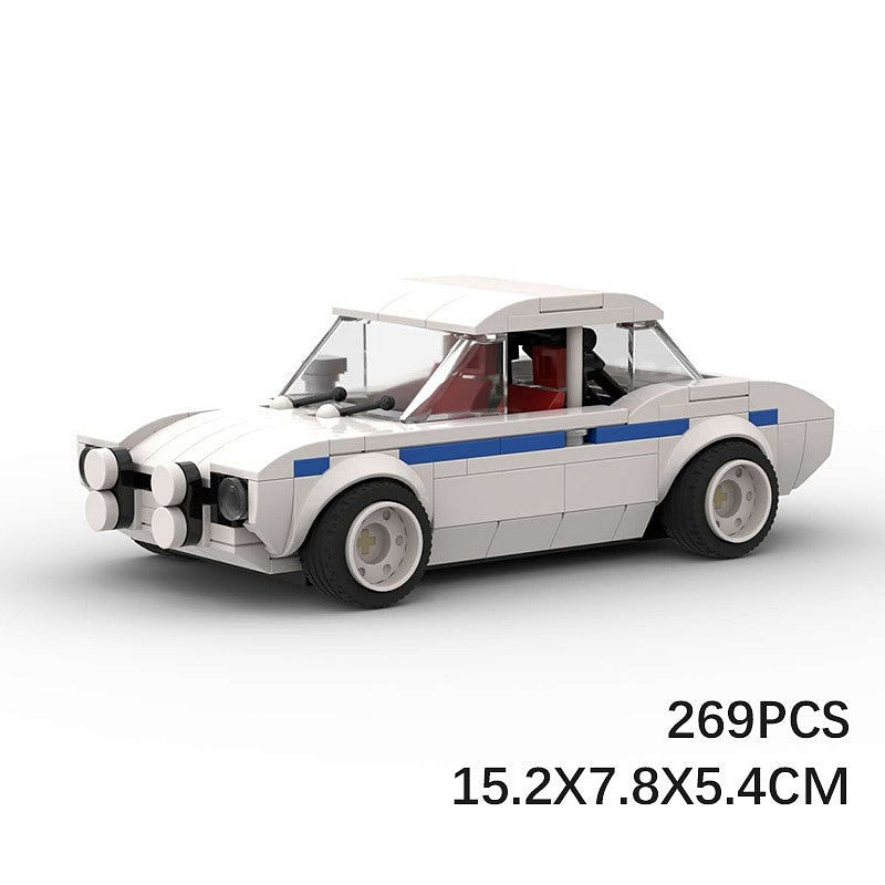 MK1 Classic Rally Car MOC Building Kit | 8-Wide Vintage Racing Vehicle Model - 6