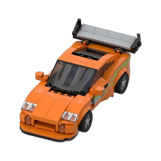 MK4-Style JDM Turbo Orange Sports Car Building Kit | Compatible MOC - 5