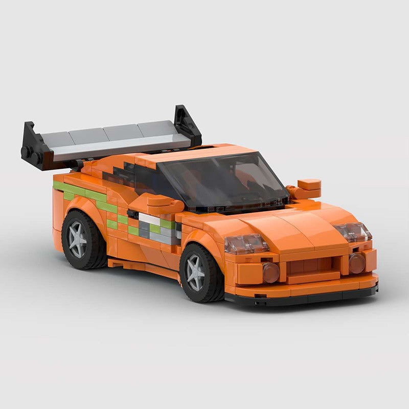 MK4-Style JDM Turbo Orange Sports Car Building Kit | LEGO-Compatible MOC - 4