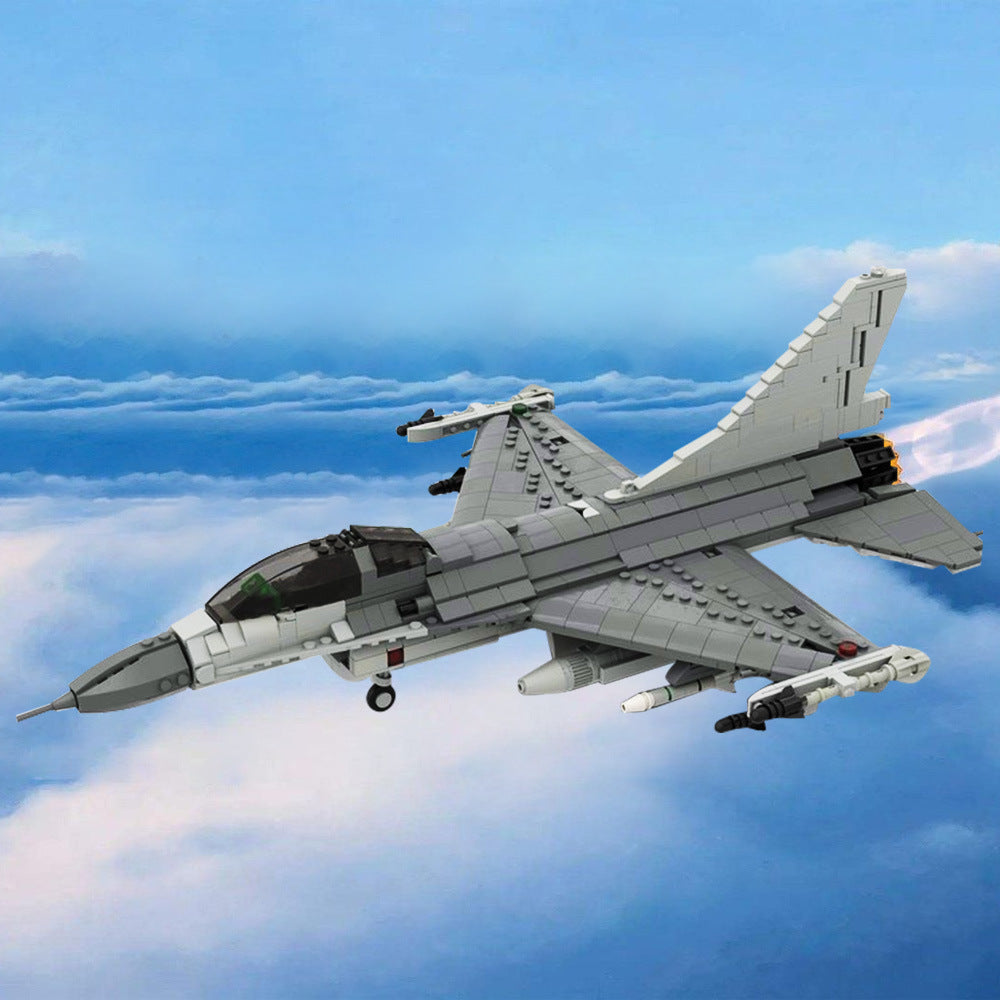 moc-144082 f-16c block 50 fighting falcon building set - 1