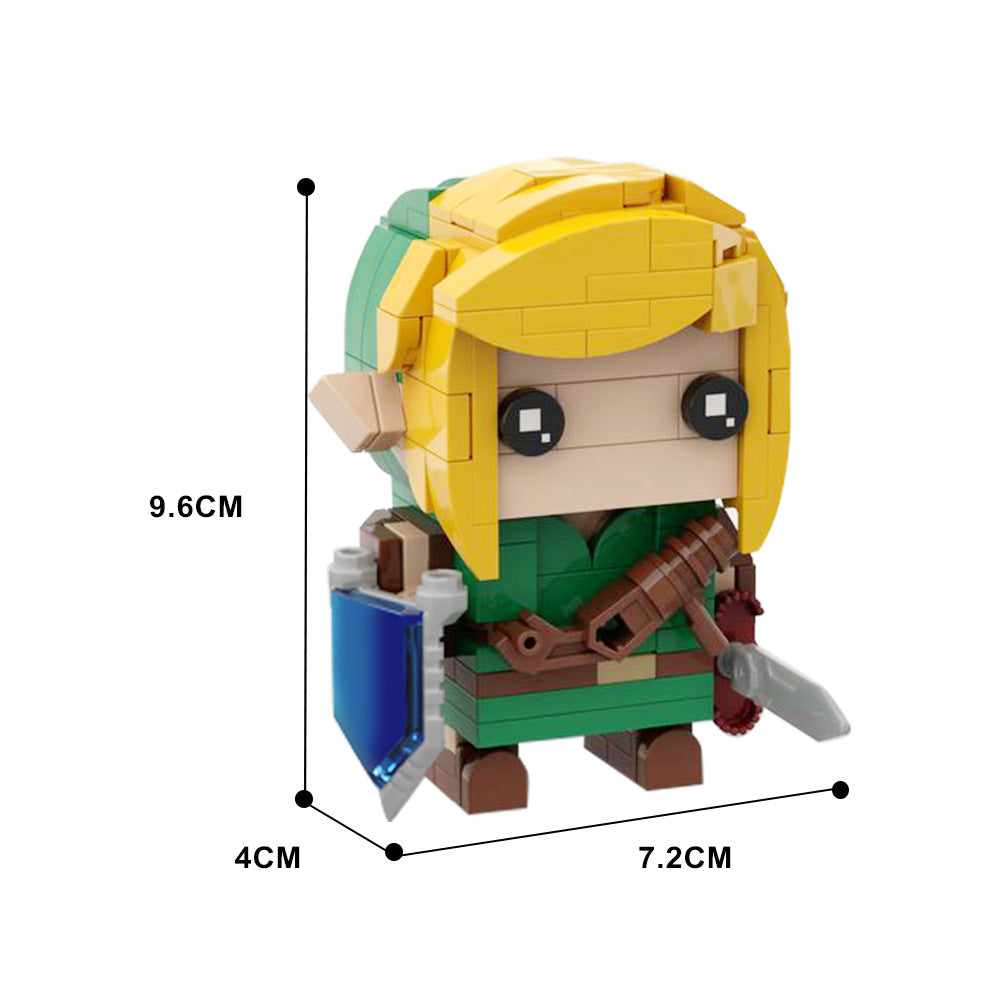 moc-154738 link brickhead building set - zelda | gobricks - 4