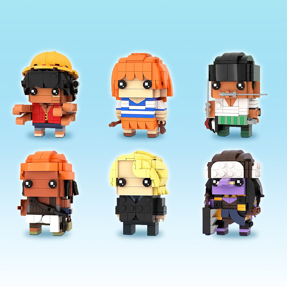 moc-158813 netflix one piece brickheadz collection lego moc - 3