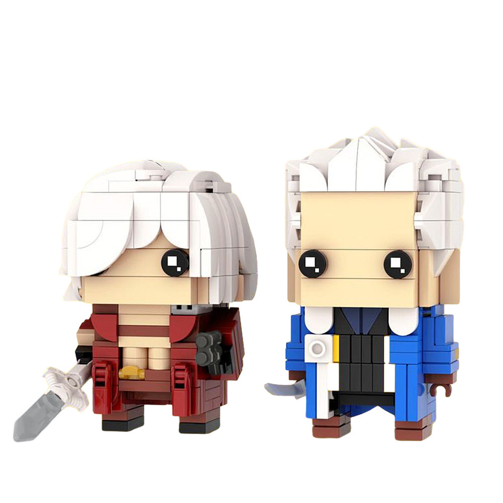 moc-160653 dante & vergil brickheadz - devil may cry - 2