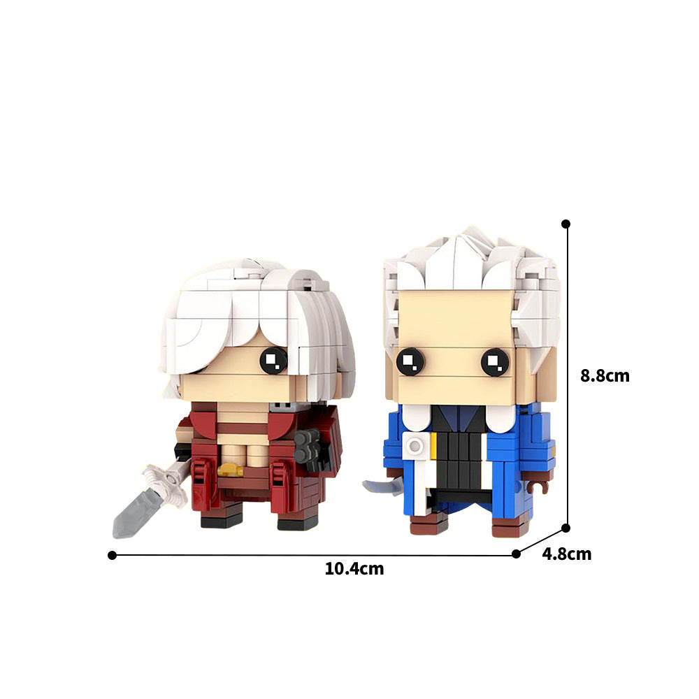 moc-160653 dante & vergil brickheadz - devil may cry - 4