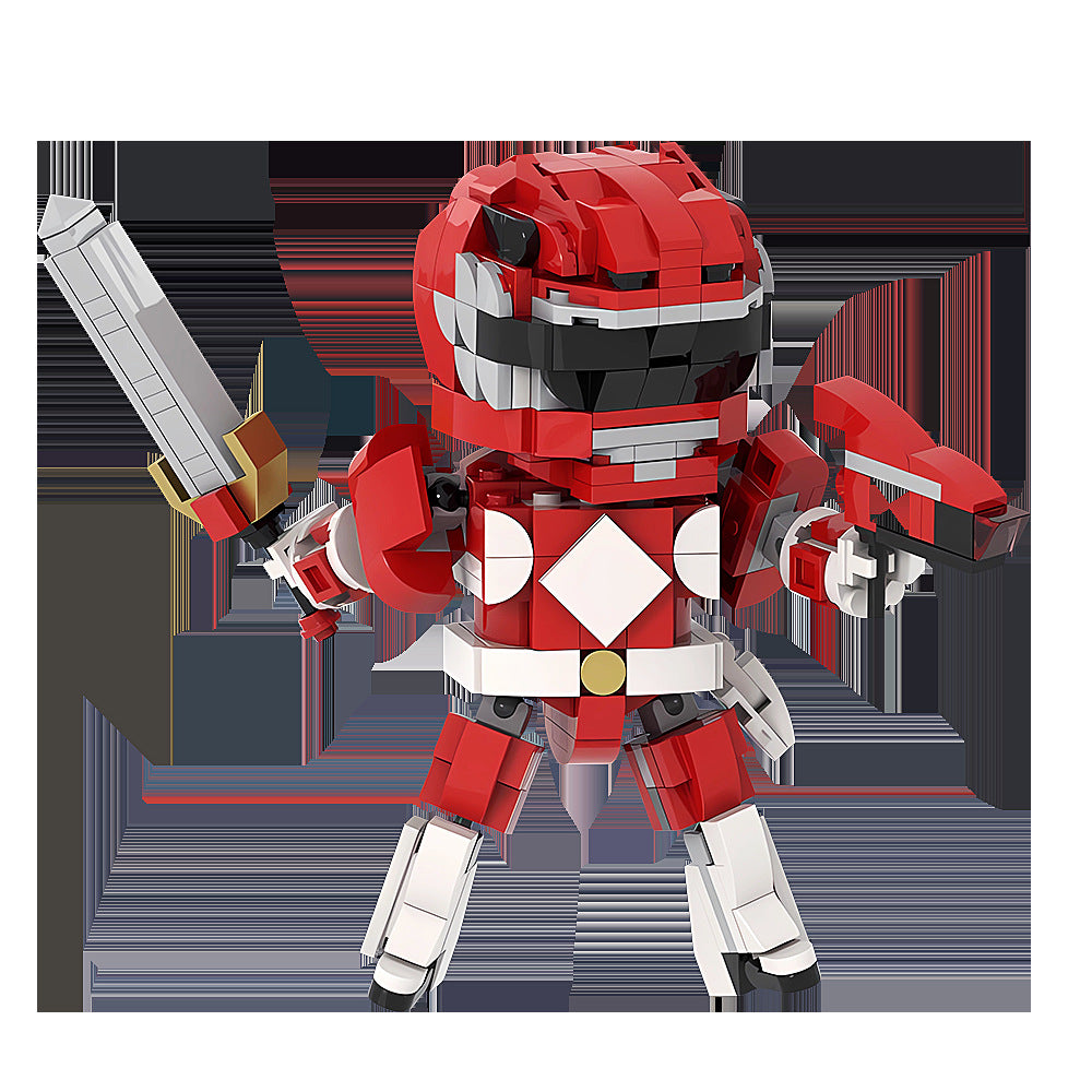 moc-165490 sd red ranger mecha building blocks set - 2