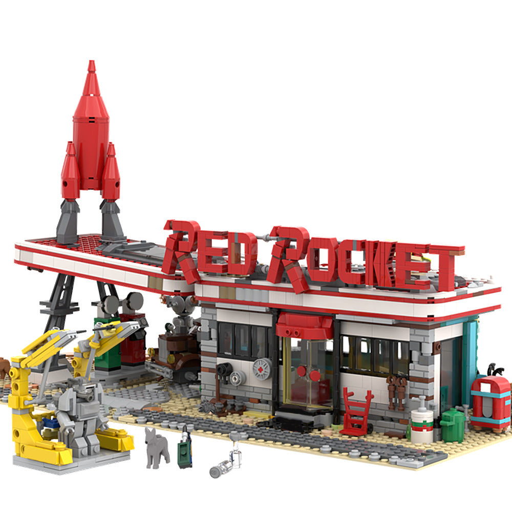 moc-180677 red rocket modular gas station from fallout - 3