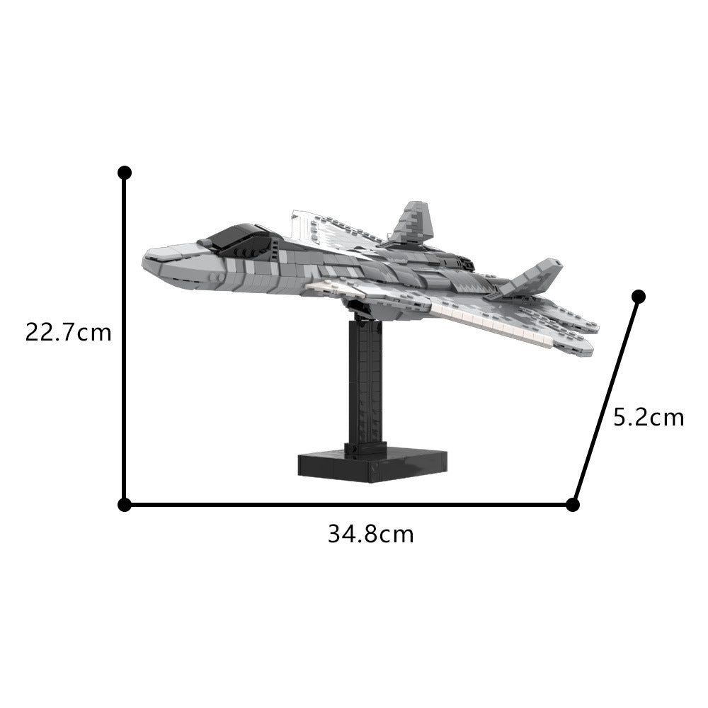 moc-186106  su-57 felon aircraft building set - 4