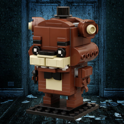 moc-55917 freddy fazbear brickhead building set - 1