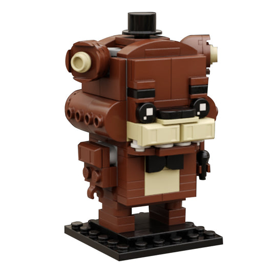 moc-55917 freddy fazbear brickhead building set - 2