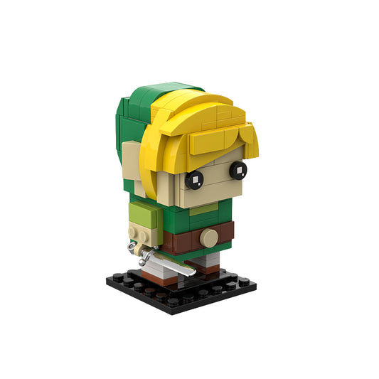 moc-79861 link brickheadz building set - zelda | gobricks - 3