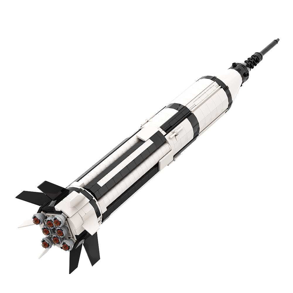 moc-82387 nasa saturn 1b booster building set - 110 scale - 2