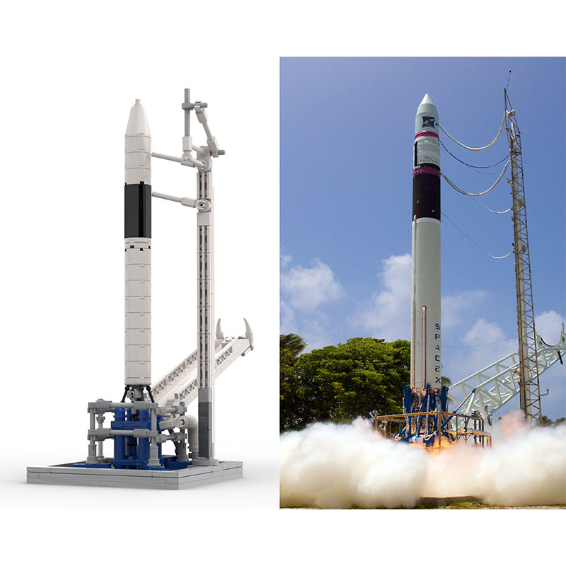 moc-89466 falcon 1 & launch pad - saturn v scale - 261 pcs - 3