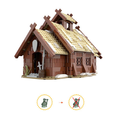 moc-96080 viking mead hall 745 pcs - 9