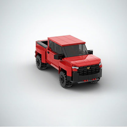 Modern 1500 4x4 Pickup Truck Building Kit | 7-Wide LEGO-Compatible MOC - 4