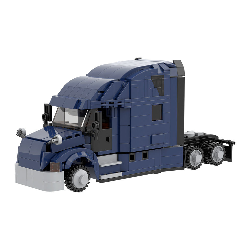 Modern American Heavy Semi-Truck Building Kit | LEGO-Compatible MOC - 1