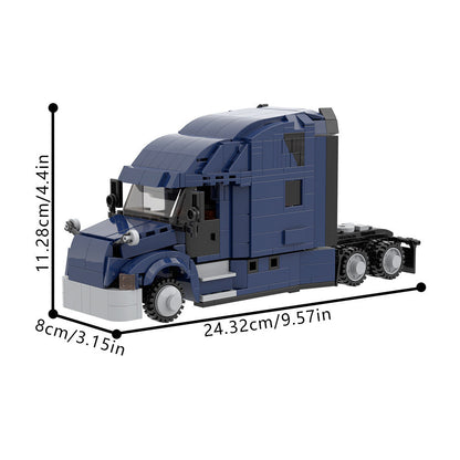 Modern American Heavy Semi-Truck Building Kit | LEGO-Compatible MOC - 4