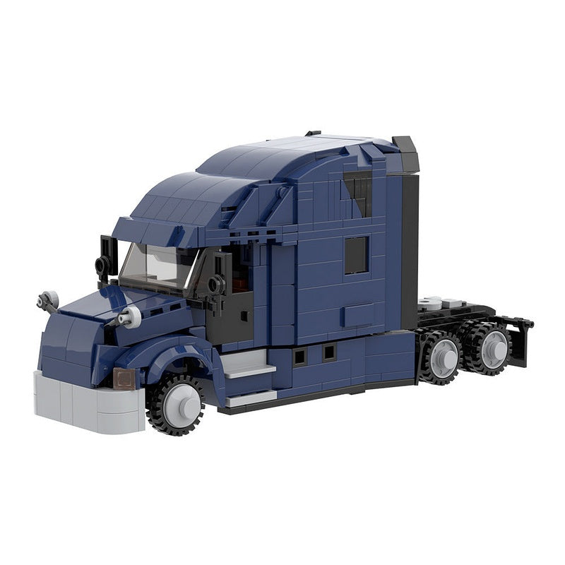 Modern American Heavy Semi-Truck MOC Building Kit | Cargo Vehicle Model - 1
