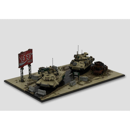 Modern Desert Armored Convoy Diorama MOC Building Kit | 1:35 Scale - 1