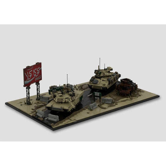 Modern Desert Armored Convoy Diorama MOC Building Kit | 1:35 Scale - 1