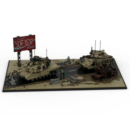Modern Desert Armored Convoy Diorama MOC Building Kit | 1:35 Scale - 3