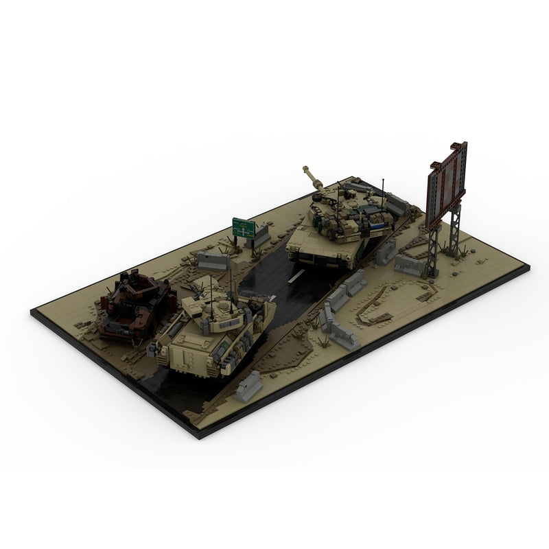 Modern Desert Armored Convoy Diorama MOC Building Kit | 1:35 Scale - 4
