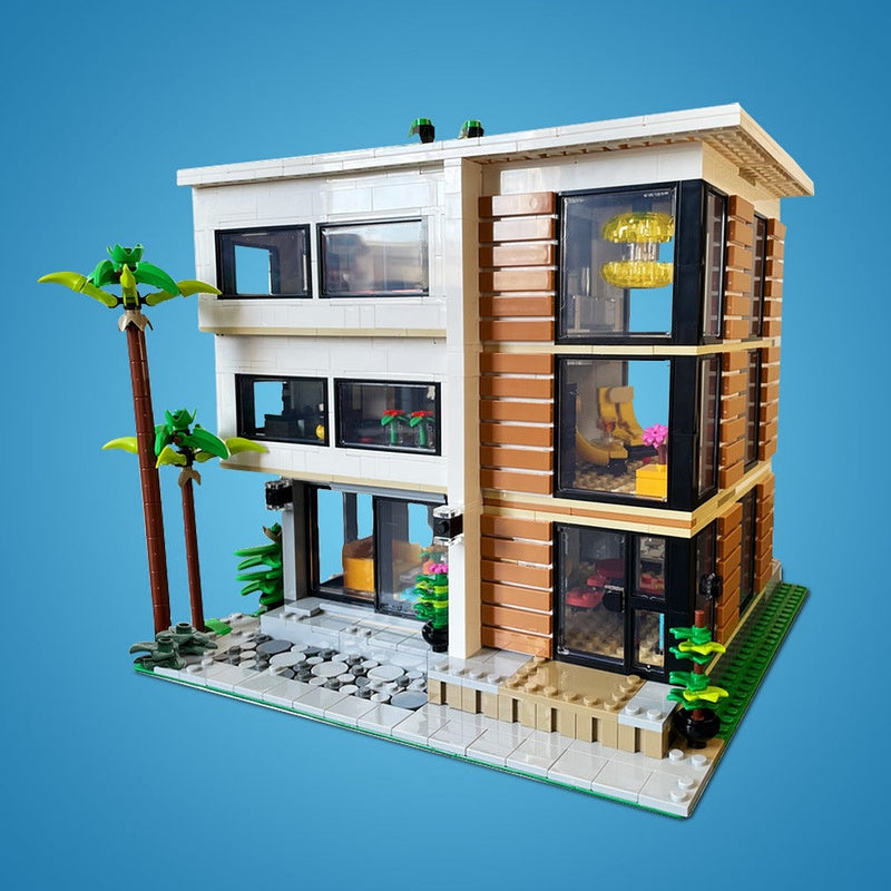 Modern House MOC Building Kit | Contemporary Architecture Model - 2