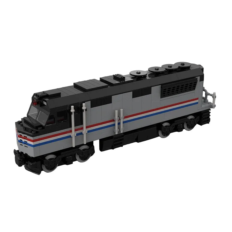 Modern Passenger Diesel Locomotive MOC Building Kit | Urban Train Model - 4