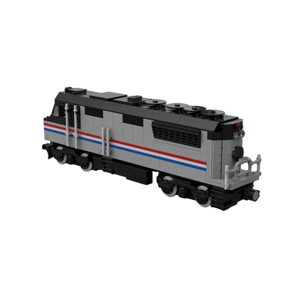 Modern Passenger Train Diesel Locomotive Building Kit | LEGO-Compatible MOC - 3