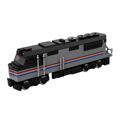 Modern Passenger Train Diesel Locomotive Building Kit | LEGO-Compatible MOC - 4