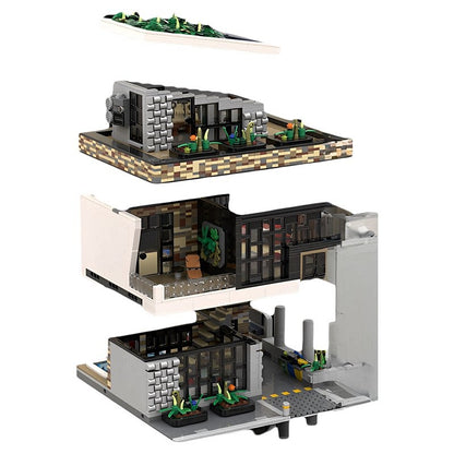 Modern Rooftop Garden Modular House MOC Building Kit - 4
