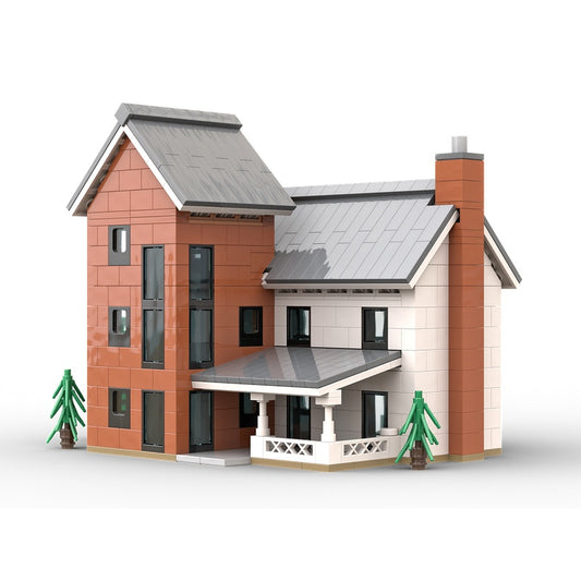 Modern Silo House Residence MOC Building Kit - 1