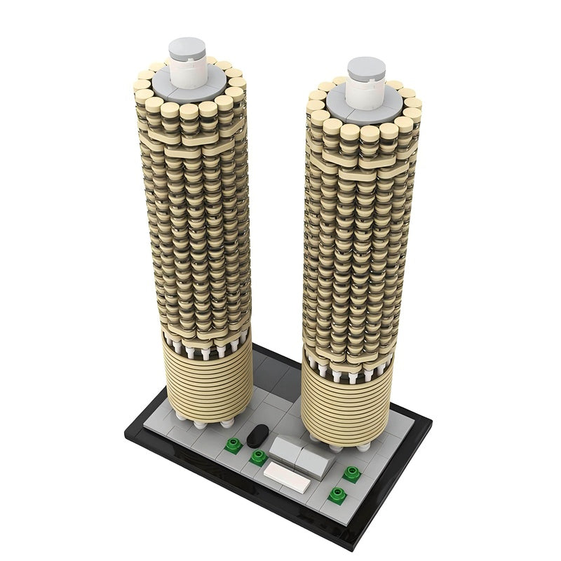 Modern Skyline Skyscraper MOC Building Kit | City Landmark Display Model - 2