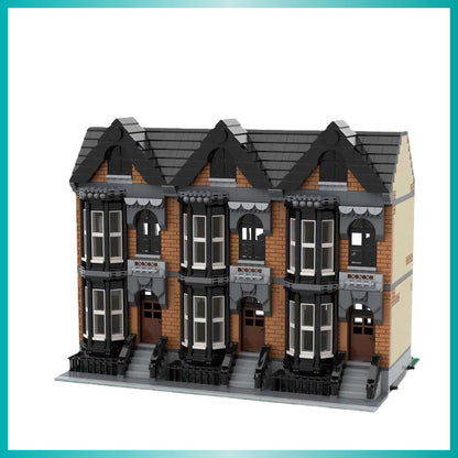 modular brownstone house building set | moc-162599 - 1