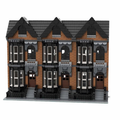 modular brownstone house building set | moc-162599 - 5