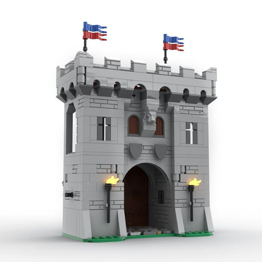 Modular Castle Gatehouse Building Kit | LEGO-Compatible MOC - 1