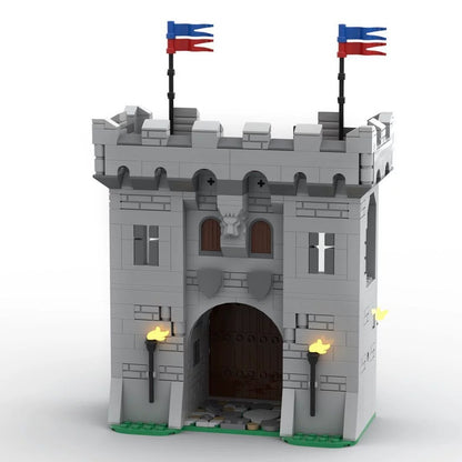 Modular Castle Gatehouse MOC Building Kit | Medieval Fortress Architecture - 4