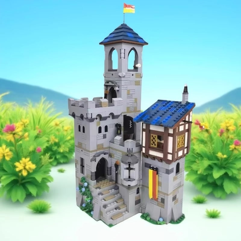 modular castle's keep building set  | lion knights | moc-92106 - 2